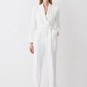 Tuxedo belted wrap jumpsuit used only once like new